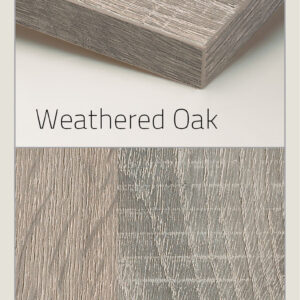 Weathered Oak made of melamine a premium engineered material showcase wood grain detailing